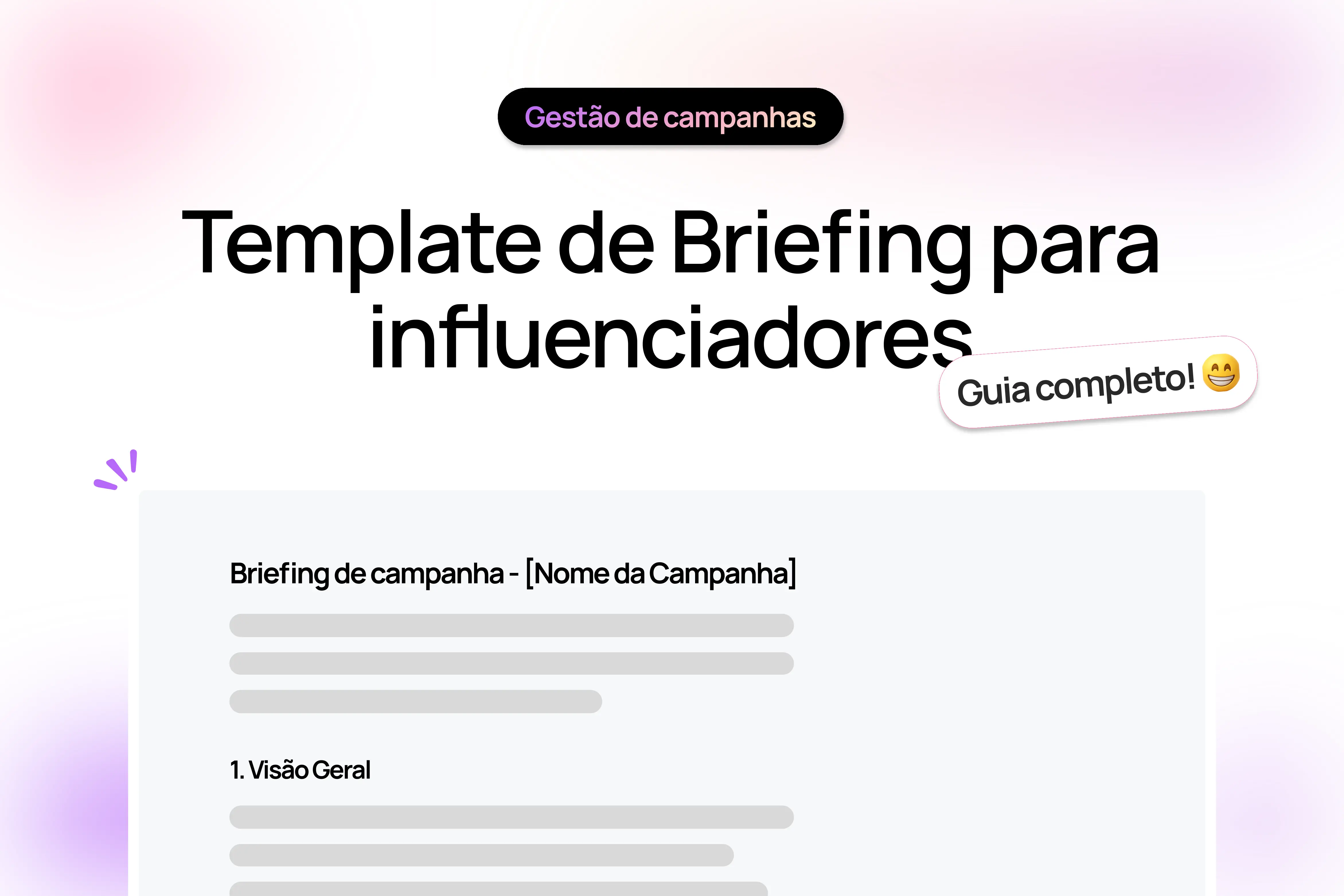 Briefing para influenciadores: template e guia completo