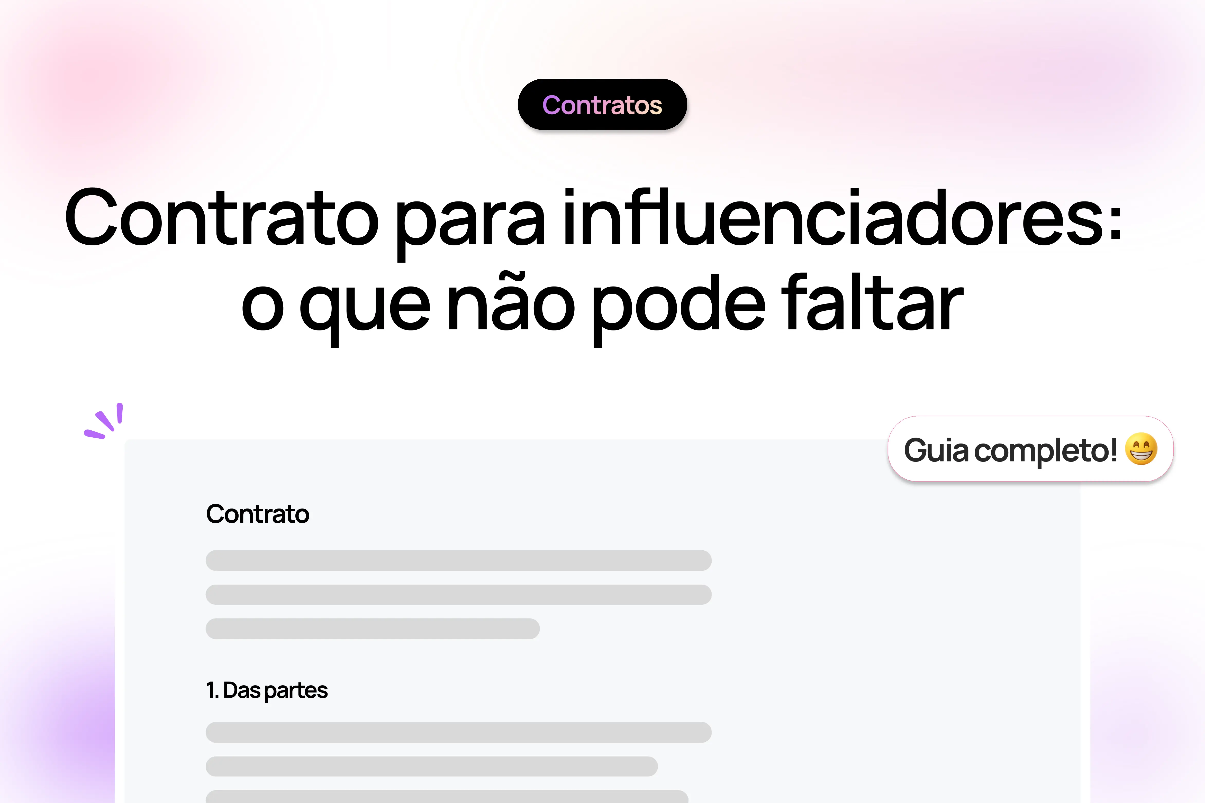 Contrato para influenciadores: o que não pode faltar