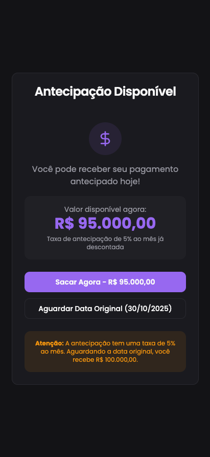 Interface da Pora para antecipação 1